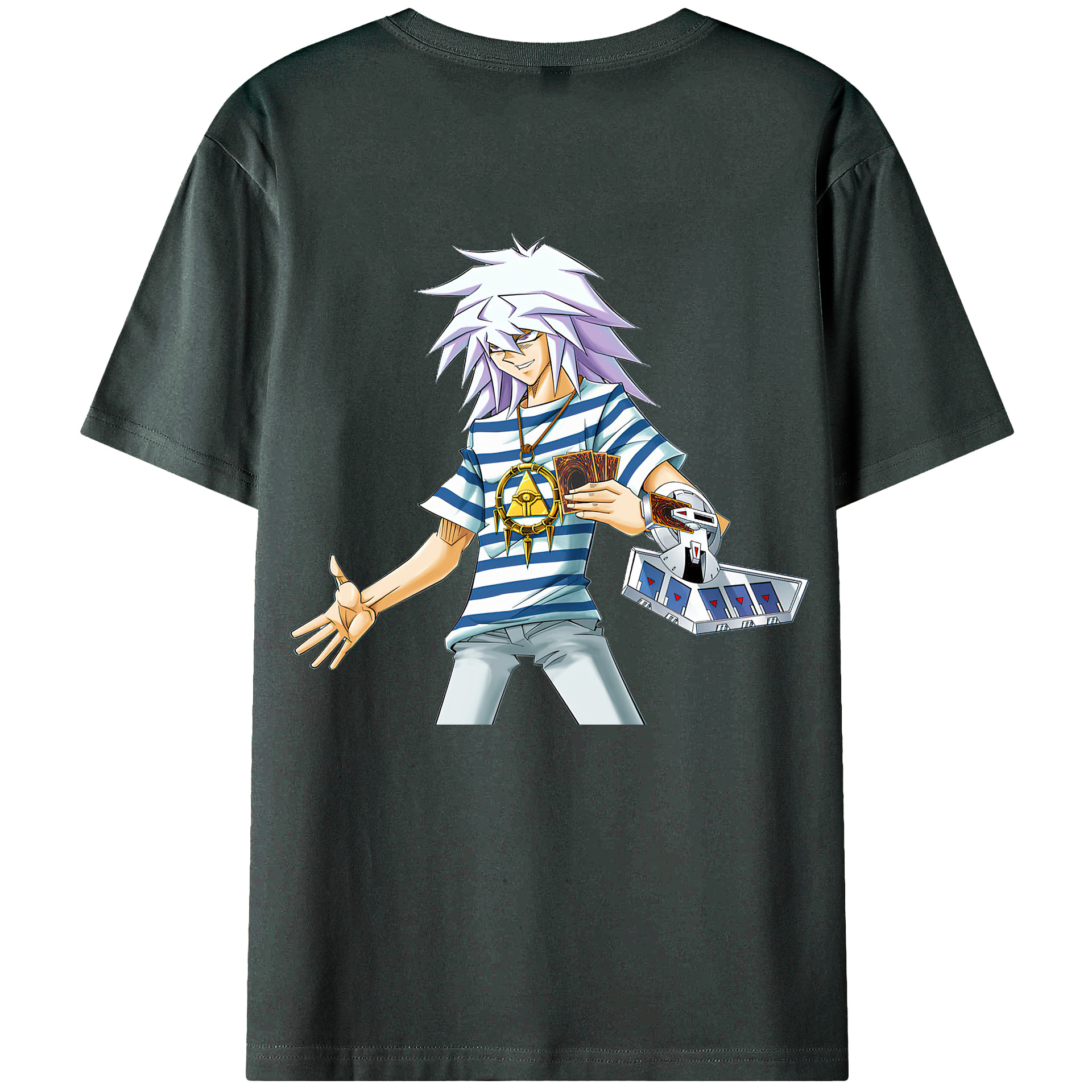 （画像用） 遊☆戯☆王 Yu-Gi-Oh! 綿100％ メンズ半袖Tシャツ（バックプリント） 通気性